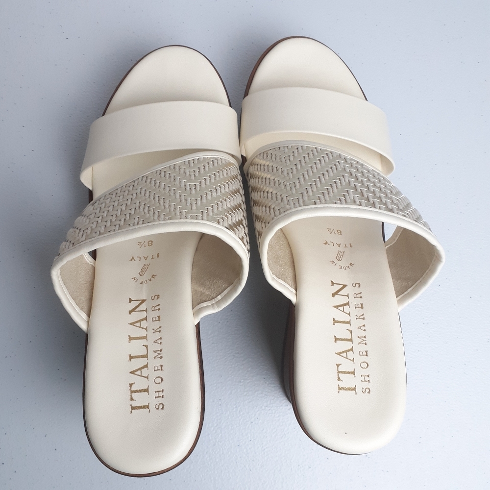 Womens Italian Shoemakers Wedge Sandals 8.5